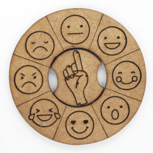 Boussole de l'émotion en bois